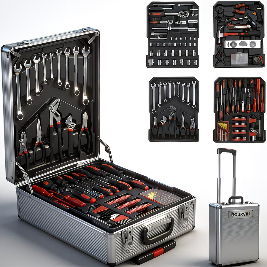 Professional Tool Set, Multi-functional Toolbox, Portable Design, For Home And Car Repair